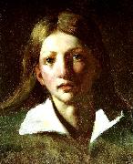 Theodore   Gericault tete de jeune homme oil painting on canvas